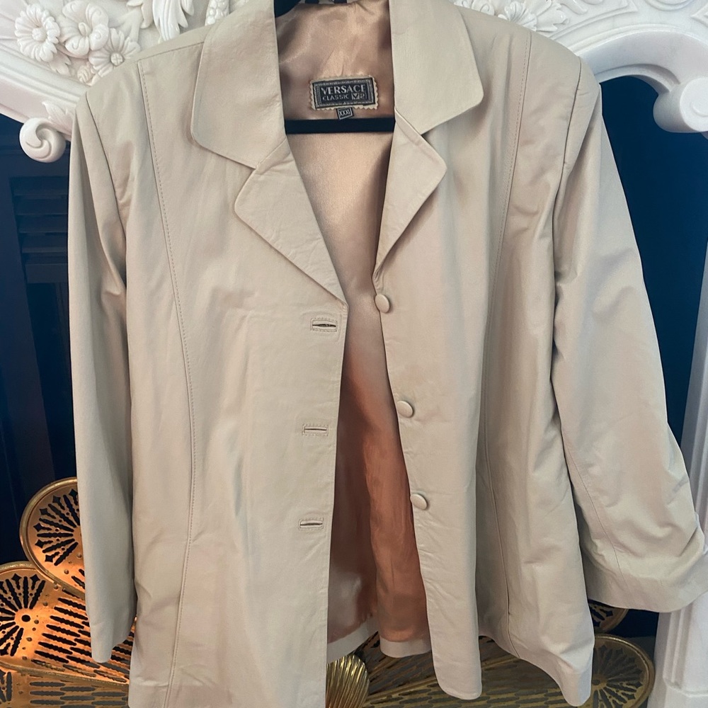 Versace Classic leather blazer